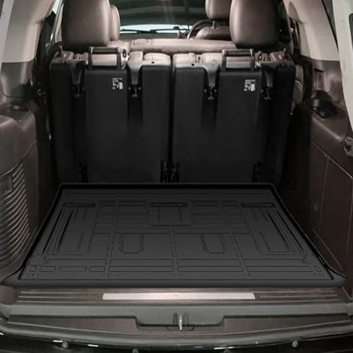 Floor Mats for Chevy Tahoe 2007 2008 2009 2010 2011 2012-2014 & GMC Yukon Bench (NOT fit XL or Hybrid), for Chevrolet Tahoe Floor Mats 1st & 2nd Row & Cargo Liner, 8 Seats, TPE Summer Winter - style: 4)2007-2014|Tahoe 8 Seats|Floor&Cargo Mats