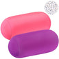 Geelin 2 Pcs Micro Bead Roll Pillow 11.8 x 6.3 Inch Soft Bolster Cylindrical Pillow for Sleeping Home Travel Neck Head Back Support Rest(Purple, Pink) - color: Purple,pink