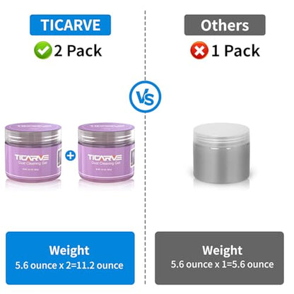 TICARVE 2Pack Cleaning Gel for Car Putty Car Vent Cleaner Cleaning Putty Gel Auto Tools Car Interior Cleaner Dust Mud for Cars and Keyboard Cleaner Slime Purple (320g/11.2oz) - color: Purple 2 Pack
