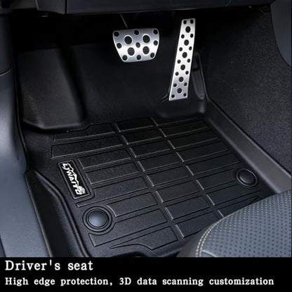 Floor Mat for 2017-2026 Chrysler Pacifica / 2020-2026 Voyager, TPE All-Weather Set Floor Liners，Custom Fit Non Slip-car mats Accessories, 1st Row - size: front mat(Gas & Hybrid)