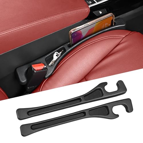 Car Seat Accessories, Car Seat Gap Filler, Car Organizers and Storage with Phone Holder, Car Interior Accessories Fit Sedan SUV Truck -2PCS Black - color: Black