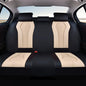 Coverado Car Seat Covers, Back Car Seat Cover, 3-Pieces Leather Seat Cover, Luxury Car Seat Cushion, Luxury Seat Cover Seat Protector Universal Most Cars Trucks SUV - color: Black/Beige