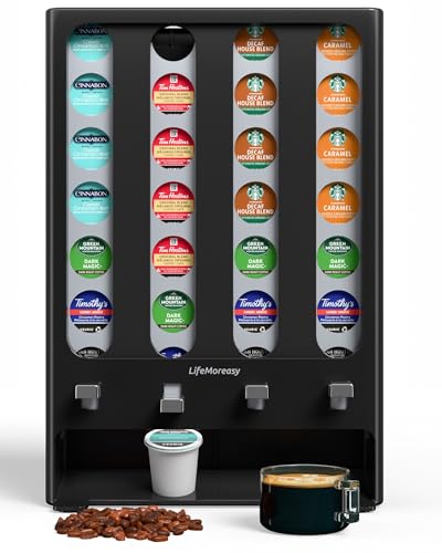 K Cup Holder Creative Coffee Pods Storage Stand Vending-Style K Pod Dispenser K Cup Organizer for 28 Pods