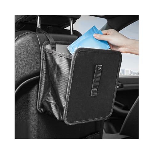 Foldable Car Trash Can, Waterproof Large Capacity Automotive Hanging Trash Bin, Leakproof Auto Garbage Bag Storage Container for All Vehicles, Interior Car Accessories (Large) - color: Large