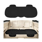 Car Back Seat Cover, Linen Breathable Vehicle Rear Seat Protector with Storage Pocket, Anti-Slip Comfy Automotive Rear Bench Bottom Cushion Mat, Universal for Truck Van Sedan (Black)