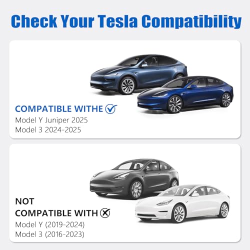 Center Console Organizer Fit For Tesla Model Y Juniper（2025-2026）& Model 3 Highland （2024-2026） Double Layer Silicone Slide Smoothly New Model Y/3 Accessories, 5 Pcs