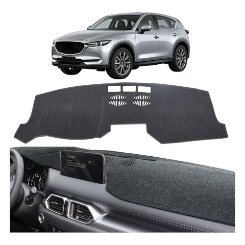 Dash Cover for Mazda CX5 2017-2022 2023 2024 2025, Dashboard Cover Mat for Mazda CX-5 Accessories Nonslip Sunshade Protector No Glare, Gray - color: Grey