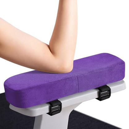 Smiry Ergonomic Office Chair Armrest Pads, Memory Foam Arm Rest Covers, Non-Slip Armrest Cushion with Adjustable Buckles and Straps, Elbow Relief for Desk, Gaming & Wheelchair (Purple, Set of 2) - color: Purple
