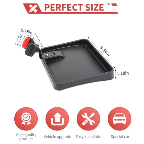 for Jeep JK JKU Cell Phone Holder Dash Mount Center Console Tray Storage Box Dashboard Organizer for 2007-2010 Jeep Wrangler JK JKU, Black+Red