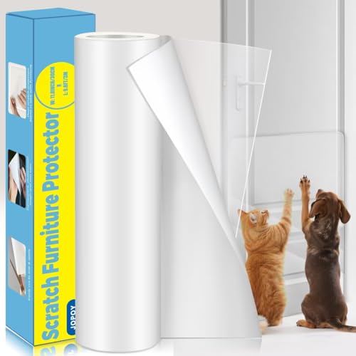 Cat Scratch Furniture Protector: Cat Anti Scratch Tape - Door Protector from Dog Scratching - Clear Training Self Adhesive Tape for Carpet, Sofa, Couch, Door(Transparent, 11.8" x 9.8FT) - size: 11.8" x 9.8FT