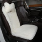 OGLAND Fuzzy Fluffy Fur Sheepskin Car Seat Covers for Universal Auto Seat Cushion Auto Accessories, for 1 Front Seat(3 Pack Front, White) - color: White