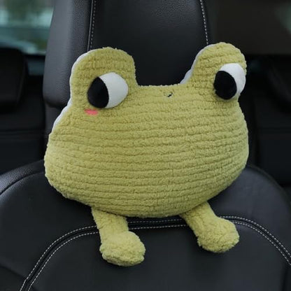 Frog-Shaped Car Headrest Neck Pillow - Drive in Style and Support-Frog Neck Pillow- 1 PCS - color: Frog Neck Pillow- 1 Pcs