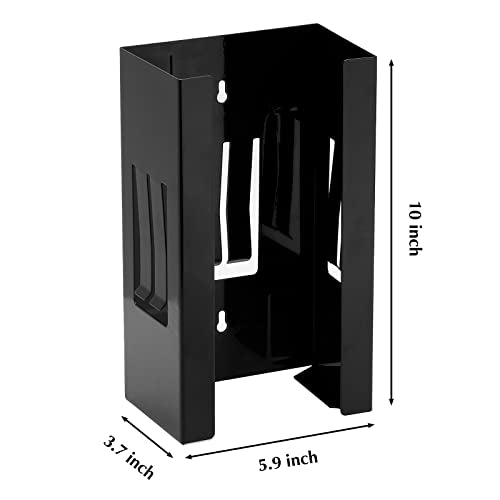 Magnetic Glove/Tissue Dispenser Holder Set, Black Glove Dispenser Wall Mount, Mount onto Tool Box or in Workshops