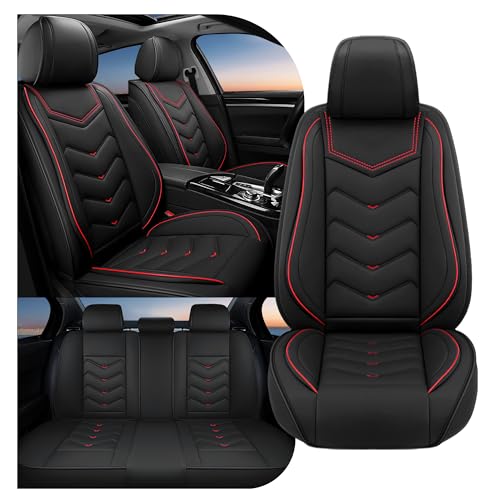 Car Seat Covers Fit for MINI 2000-2026, Stylish Sport Seat Covers, Waterproof Wear-Resistant Premium Nappa Leather Car Seat Covers.(Full Set/Black) - color: Black, size: Standard 5 Seats