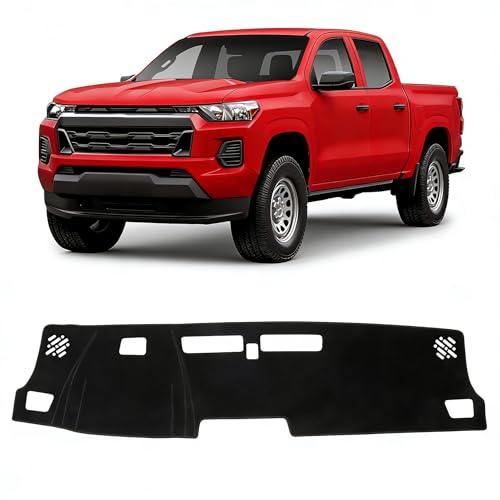 KUST Black Dash Cover for 2023-2025 2026 Chevy Chevrolet Colorado/GMC Canyon Non-Slip Dashboard Cover Polyester Interior Accessories for Colorado/Canyon Custom Fit Dash Mat Sunshade No Glare - size: For Colorado/Canyon 23-26