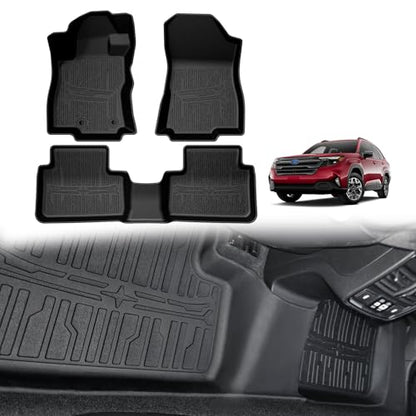TripleAliners Floor Mats 1st & 2nd Row Compatible with 2025 2026 Subaru Forester Accessories TPE All-Weather Protection Floor Liner Anti Slip (Won't Fit Hybrid) - size: Forester | 2025+