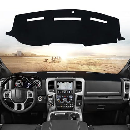 Dash Cover Mat Compatible with 2010 2011 2012 2013 2014 2015 2016 2017 2018 Dodge Ram 1500 2500 3500 Accessories Dashboard Cover Pad Carpet Dash Board Protector Sunshield Cover - size: 2016-2018 Ram 1500 2500 3500