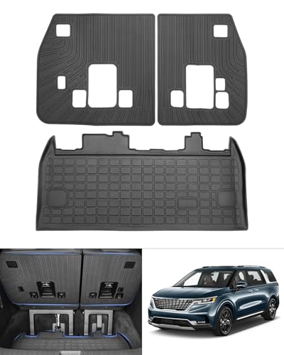 Carnival Cargo Liner - Trunk Mat for Kia Carnival 2022-2025 2026, All Weather Cargo Mat for Carnival Accessories, Heavy Duty Car Mats, Car Accessories - size: 4)Kia Carnival 22-26