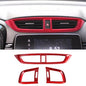 XITER 3pcs Central Front Side Air Condition Vent Outlet Trims for Honda CRV 2017 2018 2019 2020 2021 2022,Red - color: Red, size: 3PCS Air Vent Cover