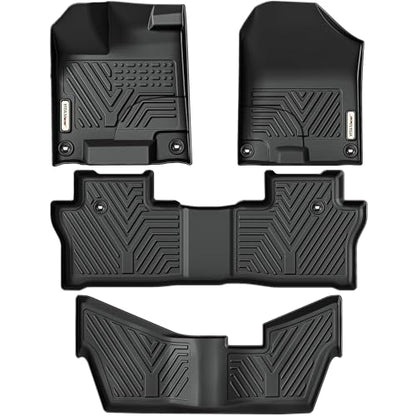 YITAMOTOR Floor Mats Fit for Honda Pilot 2022-2016,All-Weather Floor Liners Set Front 1st & 2nd 3rd Seat Floor Liner Set Black, 8 Passenger Model - style: 2016-2022 Pilot 1st & 2nd & 3rd