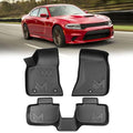 TPE Automotive Floor Mats & Cargo Liner for 2011-2023 Dodge Charger & Chrysler 300 (RWD) Rear-Wheel Drive ONLY, All Weather Cover Protection Waterproof Black Floor Liner Front & Rear Row Full Set - size: 3PCS (2Row), style: For 2011-2023 | Dodge Charger/