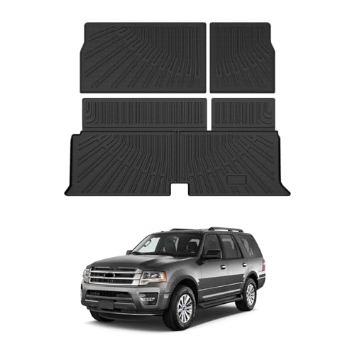 Mixsuper Cargo Liner for Ford Expedition/Lincoln Navigator 2003-2017 (Not fit EL or L Models), All Weather Trunk Mat Backrest Mat TPE Back Seat Cover Protector for Expedition/Navigator Accessories - size: 03-17 |Expedition/Navigator| Cargo & Backrest Mat