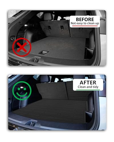 Cargo Liner Compatible with 2019-2026 Chevy Blazer Trunk Mat Cargo Mat Back Seat Cover Protector (Backrest Mats+Trunk Mat)