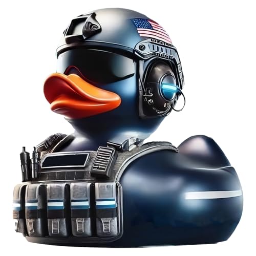 Armed Army Duck, Veteran Tribute Duck, Military Uniform Armed Forces Resin Ducks for Jeeps Ducking, Veterans Memorial Duck Honoring Veterans Rubber Duckies for Veteran Gifts Veterans Day Decor (G) - color: G