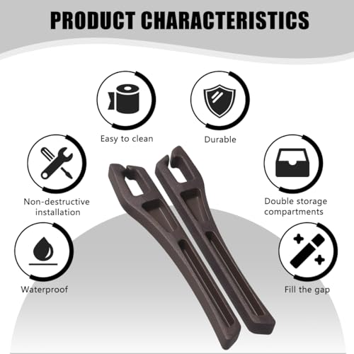 Car Seat Gap Filler, 2PCS Crevice Blocker Stopper Between Vehicle Seat Console, No Drop Automotive Fill Crevice Guard Interior Accessories, Universal for SUV Truck Sedan (Brown) - color: Brown