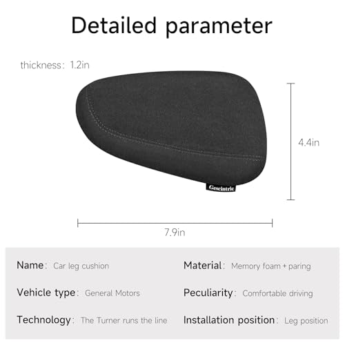 Car knee cushion pad car knee pad door car center console knee pad car leg pad protection knees and legs elbow rest pad car knee pad driving carGeneral version of comfort and pain relief (black right) - color: black right