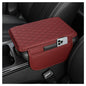 Stacool Upgraded Car Center Console Cover,Microfiber Leather Car Armrest Cover Cushion with 2 Storage Bags,Universal Car Armrest Storage Box (Red) - color: Red