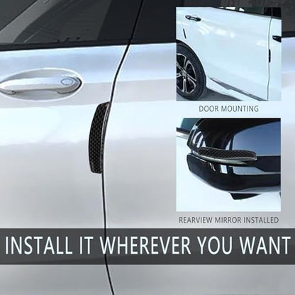 4 Pcs Car Door Edge Guard, Anti-Collision Car Bumper Guard Strip, Car Side Door Edge Guards Protector Strips Trim Cover, Universal for All Cars SUV (Black)