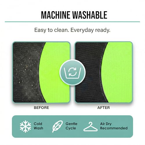 FH Group Car Seat Covers Full Set Cloth - Universal Fit Automotive Seat Covers, Low Back Front Seat Covers, Solid Back Seat Cover, Washable Car Seat Cover for SUV, Sedan and Van Green - color: Green, style: Seat Cover Full Set