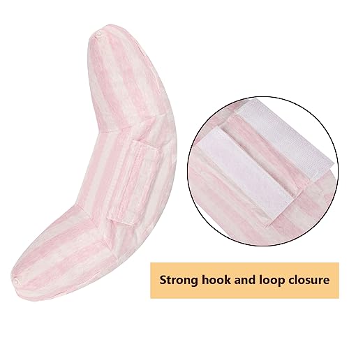 Kids Car Seat Travel Neck Pillow Soft Neck Support Cushion Car Seat Belt Cover Cushion Pillow Car Seatbelt Shoulder Pad Head Neck Support Pillow Seat Strap Pillow for Car Airplane Pushchair Travel - color: Pink Strips