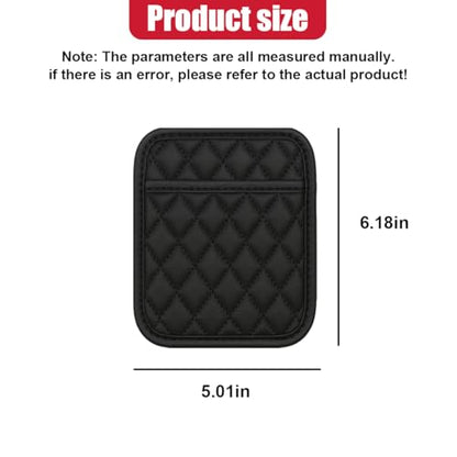 2PCS Car Side Pocket Organizer, Universal Waterproof PU Leather Auto Seat Gap Filler Storage Bag, Self-Adhesive Multifunctional Car Door Sunglasses Holder Pouch for Phone, Card (S) - size: S