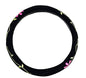 Mayco Bell Automotive Women Embroidery Cute Car Steering Wheel Cover (Twin Flowers) - color: Twin Flowers