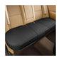 Leather Car Seat Cover, Vehicle Rear Bottom Seat Protector Pad, Full Surrounded Waterproof Auto Seat Protective Cushion with Storage Pocket, Universal Fit（Black） - color: Black