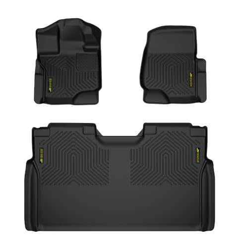 G-PLUS Cargo Liners,Compatible with 2015-2024 2025 Ford F150 Super Crew(Fit 22-24 Lightning Models),3PCS Black Non-Slip All Weather Full Cover Protection Floor Liners - size: Fit Ford F150 2015-2025 | Super Crew | 3PCS