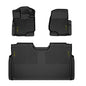 G-PLUS Cargo Liners,Compatible with 2015-2024 2025 Ford F150 Super Crew(Fit 22-24 Lightning Models),3PCS Black Non-Slip All Weather Full Cover Protection Floor Liners - size: Fit Ford F150 2015-2025 | Super Crew | 3PCS