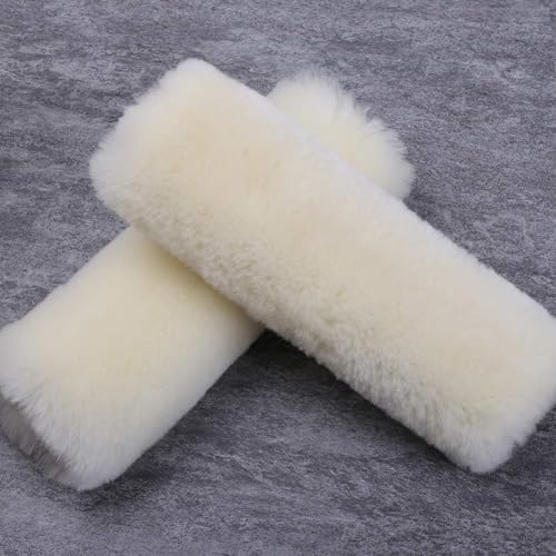 2 PCS Car Seat Belt Pads Cover Soft Seat Belt Shoulder Pad Safety Belt Strap Shoulder Pad Comfortable Driving Compatible with Most Cars Helps Protect You Neck and Shoulder - color: white jianhu