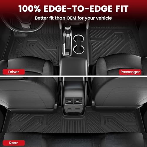 LASFIT Floor Mats & Cargo Liner with Backrest Mat for Chevrolet Chevy Equinox/GMC Terrain 2018-2024 (Not for Equinox EV 2024-2025), All Weather TPE Custom Fit Floor Mats Car Mats Full Set, Black - size: 28)For Chevy Equinox/GMC Terrain 2018-2024