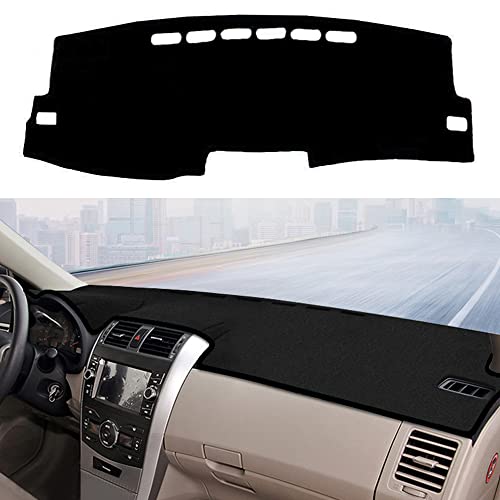 Car Dashboard Cover Custom Compatible with Toyota Corolla 2007 2008 2009 2010 2011 2012 2013 Anti-Skid Dashboard Mat Center Console Protector Cover Mat Sunshield Cover Mat(Black Edge) - color: Black Edge, size: For Toyota Corolla 2007-2013