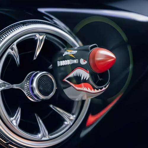 P-40 Fighter Car Air Vent Decoration, P-40 Warhawk Creative Propeller Car Decor, Easy Install Fits All Vents Unique Gift for Pilots, Aviation Lovers, Men