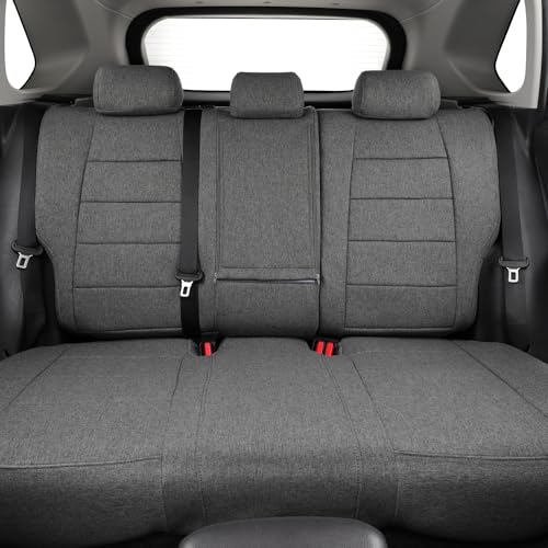 RAV4 PHEV Seat Covers Custom Fit for 2019-2024 2025 Toyota RAV4 Hybrid XSE,Hybrid SE,Prime SE/XSE,Full Coverage,Airbag Compatible,Polyester Car Seat Protector (Full Set,Gray) - color: Gray, size: 2019-2025 RAV4 Hybrid (XSE/SE),Prime/PHEV(XSE/SE)