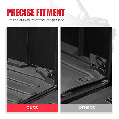 KEMIMOTO Cargo Bed Mat Compatible with Polaris Ranger 1000/1000 XP/1000 XP Crew/Kinetic, TPE Bed Liner Anti-Slip Mud-Resistant,All-Weather Protection, Easy-Clean No Gaps No Shift Accessories 2018-2026