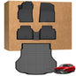 Floor Mats for 2021-2025 2026 Hyundai Elantra & Elantra N (Not for Hybrid), All Weather TPE Cargo Mat Floor Liners with 1st & 2nd Row Car Mats and Trunk Floor Mat
