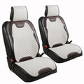 Breathable Linen Car Seat Cover Protector for Front Seats – Durable, Non-Slip, Airbag Compatible, Universal Fit for Sedans, SUVs, Pickups (2pcs, Beige)