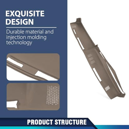 PIT66 TPE Dash Bezel Cover Dashboard Compatible with GMC Chevy Full Size Pickup 1981-1987, Fit SUV 1981-1991 Beige Instrument Panel - size: 1981-1991 GMC Chevy SUV(Beige)