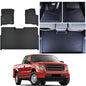 Floor mat for 2010-2013 2014 Ford F-150 SuperCrew/Crew Cab with Bucket Seat，Custom Fit TPE Front and Rear Row F150 Accessories Car Mats-Black - size: For 2010-2014 F-150 floor mat