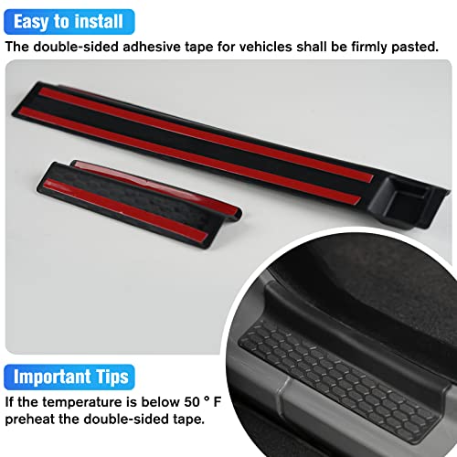 Door Sill Guard Kit Car Anti-Scratch Threshold Protector Door Entry Guard Scuff Plate Cover Compatible with Jeep Wrangler JL JLU 2018-2024 & Jeep Gladiator JT 2020-2022